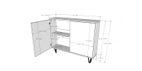Storage Cabinet 132257 (Nutmeg/Charcoal)